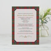 Invitation Scottish Royal Stuart Tartan Famille Reunion (Debout devant)
