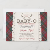 Invitation Scottish Tartan Wilderness Co-ed Baby shower (Devant)