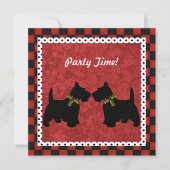 Invitation Scottish Terrier Christmas Fun Scottie Dog Custom (Devant)