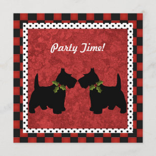 Invitation Scottish Terrier Christmas Fun Scottie Dog Custom