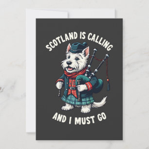 Invitation Scottish Terrier Dog Scotland appelle et je dois
