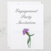 Invitation Scottish Thistle, Celtic Engagement Party (Devant / Derrière)