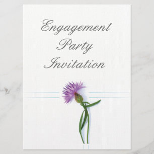 Invitation Scottish Thistle, Celtic Engagement Party