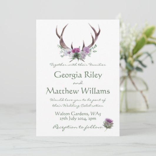 Invitation Scottish Tweed Invite (Debout devant)