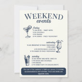 Invitation Scottsdale Bachelorette Social Cocktail Itinéraire (Dos)