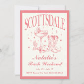 Invitation Scottsdale Bachelorette Social Cocktail Itinéraire (Devant)