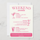 Invitation Scottsdale Bachelorette Social Cocktail Itinéraire (Dos)