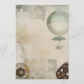 Invitation Scrapbook Vintage de libellule mécanique Steampunk (Dos)