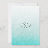 Invitation Scratchy Turquoise et noir Script de mariage Invit (Dos)