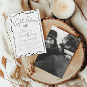 Invitation Scribble à main Simple Mariage photo répétition