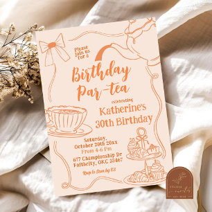 Invitation Scribble Coquette Anniversaire Par-Tea
