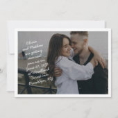 Invitation Scribble Décontracté manuscrit Monogramme Mariage (Devant)