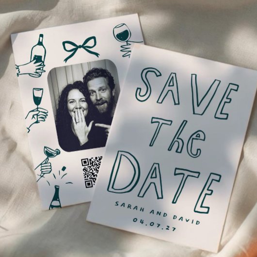 Invitation Scribble Funny Doodle Save the date