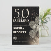 Invitation Script 50 ans et Fabuleux Fête d'anniversaire de c (Debout devant)