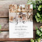 Invitation Script 5 photos simple moderne mariage