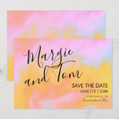 Invitation Script Abstrait super Enregistrer l'invitation de  (Devant / Derrière)