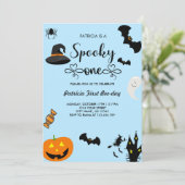 Invitation Script avec coeur | Anniversaire Éffrayant d'un Ha (Debout devant)