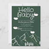 Invitation Script baby shower Simple Adventure Mountain (Devant)