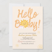 Invitation Script baby shower Sunshine Simple Moderne élégant (Devant)