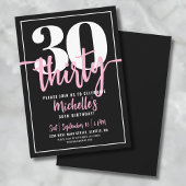 Invitation Script Black 30th Birthday Party