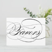 Invitation Script Black Elegant Favorisant le signe Mariage (Debout devant)