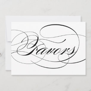 Invitation Script Black Elegant Favorisant le signe Mariage