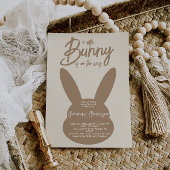 Invitation Script Boho Bunny Sexe Baby shower neutre