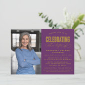 INVITATION SCRIPT BOLD MODERNE CÉLÉBRATION FUNÉRALE DE LA VIE (Debout devant)