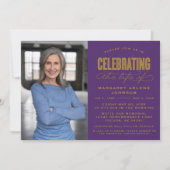 INVITATION SCRIPT BOLD MODERNE CÉLÉBRATION FUNÉRALE DE LA VIE (Devant)