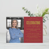 INVITATION SCRIPT BOLD MODERNE CÉLÉBRATION FUNÉRALE DE LA VIE (Debout devant)