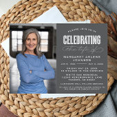 INVITATION SCRIPT BOLD MODERNE CÉLÉBRATION FUNÉRALE DE LA VIE