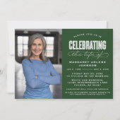 INVITATION SCRIPT BOLD MODERNE CÉLÉBRATION FUNÉRALE DE LA VIE (Devant)