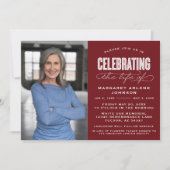 INVITATION SCRIPT BOLD MODERNE CÉLÉBRATION FUNÉRALE DE LA VIE (Devant)