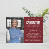 INVITATION SCRIPT BOLD MODERNE CÉLÉBRATION FUNÉRALE DE LA VIE (Debout devant)