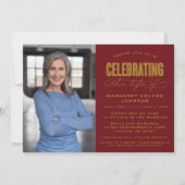 INVITATION SCRIPT BOLD MODERNE CÉLÉBRATION FUNÉRALE DE LA VIE (Devant)