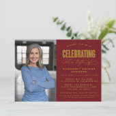 INVITATION SCRIPT BOLD MODERNE CÉLÉBRATION FUNÉRALE DE LA VIE (Debout devant)