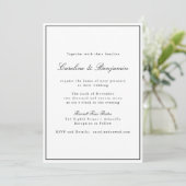 Invitation Script Bordure Classique Mariage Élégant Tout en u (Debout devant)
