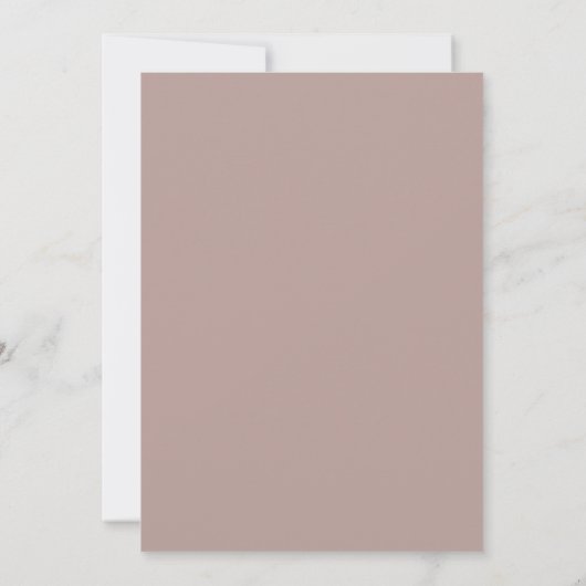 Invitation Script Botanique Chic Simple Mariage Dusty Mauve (Dos)