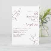 Invitation Script bourguignon moderne Botanique 50e anniversa (Debout devant)