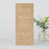 Invitation Script Budget Rustique Tout en un Mariage photo (Debout devant)