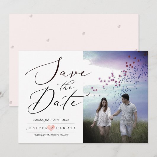 Invitation Script Calligraphie Élégante de PixDezines (Devant / Derrière)