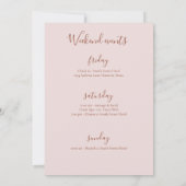Invitation Script Calligraphie Terracotta Bachelorette Party (Dos)