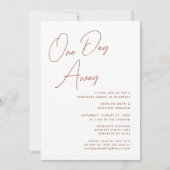 Invitation Script Chic En Teracotta À Un Jour (Devant)