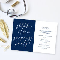 Script Chic Moderne Shhh Surprise Retraite Party