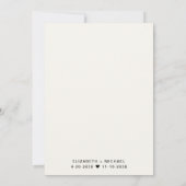 Invitation Script Chic Photo Overlay Cream Wedding Réception (Dos)