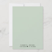 Invitation Script Chic Photo Sage Green Wedding Réception (Dos)