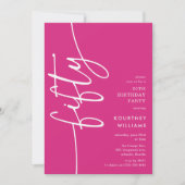 Invitation Script Cinquante ans (Devant)