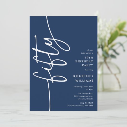 Invitation Script Cinquante ans (Debout devant)