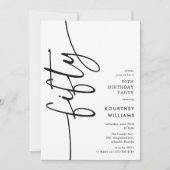 Invitation Script Cinquante ans (Devant)