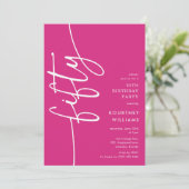Invitation Script Cinquantième Anniversaire (Debout devant)